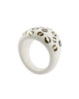 White & Gold Leopard - Nach Bijoux