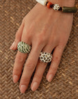 White & Gold Leopard - Nach Bijoux