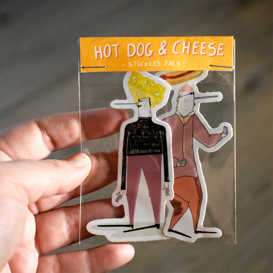 Hot dog & Cheese pakki - Límmiðar