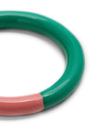 Double Color Ring - Light Green/Burnt Coral