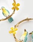 Branch with lovebirds and daffodils - Nach Bijoux