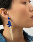 Blue jasmine flower fringe - Nach Bijoux