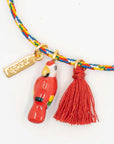 Red parrot with pompom Multicolor - Nach Bijoux