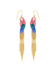 Pink parrot with fringes - Nach Bijoux