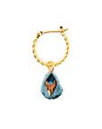 Peacock feather mini hoop - Nach Bijoux