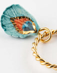 Peacock feather mini hoop - Nach Bijoux