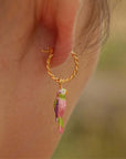 Parakeet with Whiskers mini hoop - Nach Bijoux