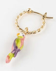 Parakeet with Whiskers mini hoop - Nach Bijoux