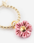 Pink flower mini hoop - Nach Bijoux
