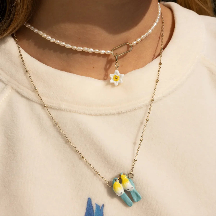 Loving Blue Warbler birds - Nach Bijoux