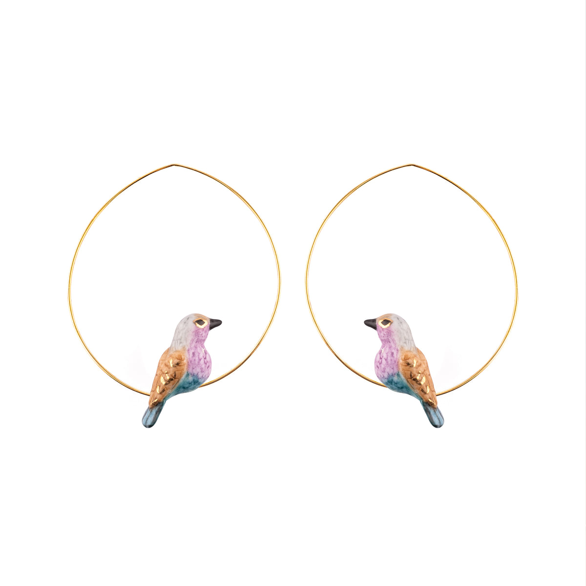 Roller bird small hoops - Nach Bijoux