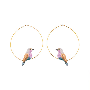 Roller bird small hoops - Nach Bijoux
