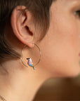 Roller bird small hoops - Nach Bijoux