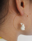 Rabbit small hoops - Nach Bijoux