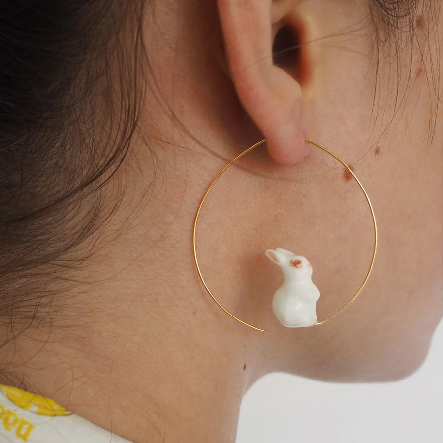 Rabbit small hoops - Nach Bijoux
