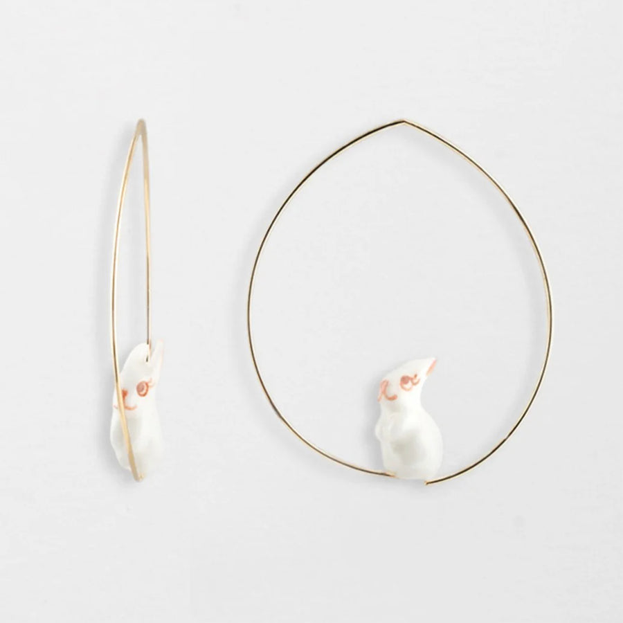 Rabbit small hoops - Nach Bijoux