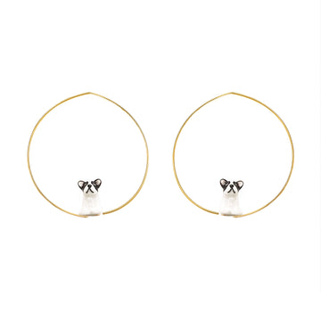 French Bulldog small hoops - Nach Bijoux