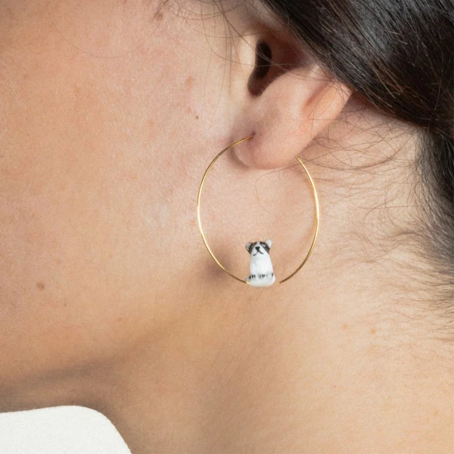 French Bulldog small hoops - Nach Bijoux