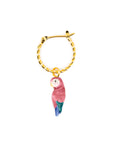 Pink parrot mini hoop - Nach Bijoux