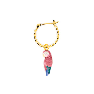 Pink parrot mini hoop - Nach Bijoux