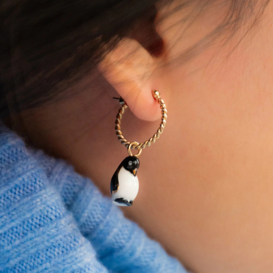 penguin mini hoop - Nach Bijoux