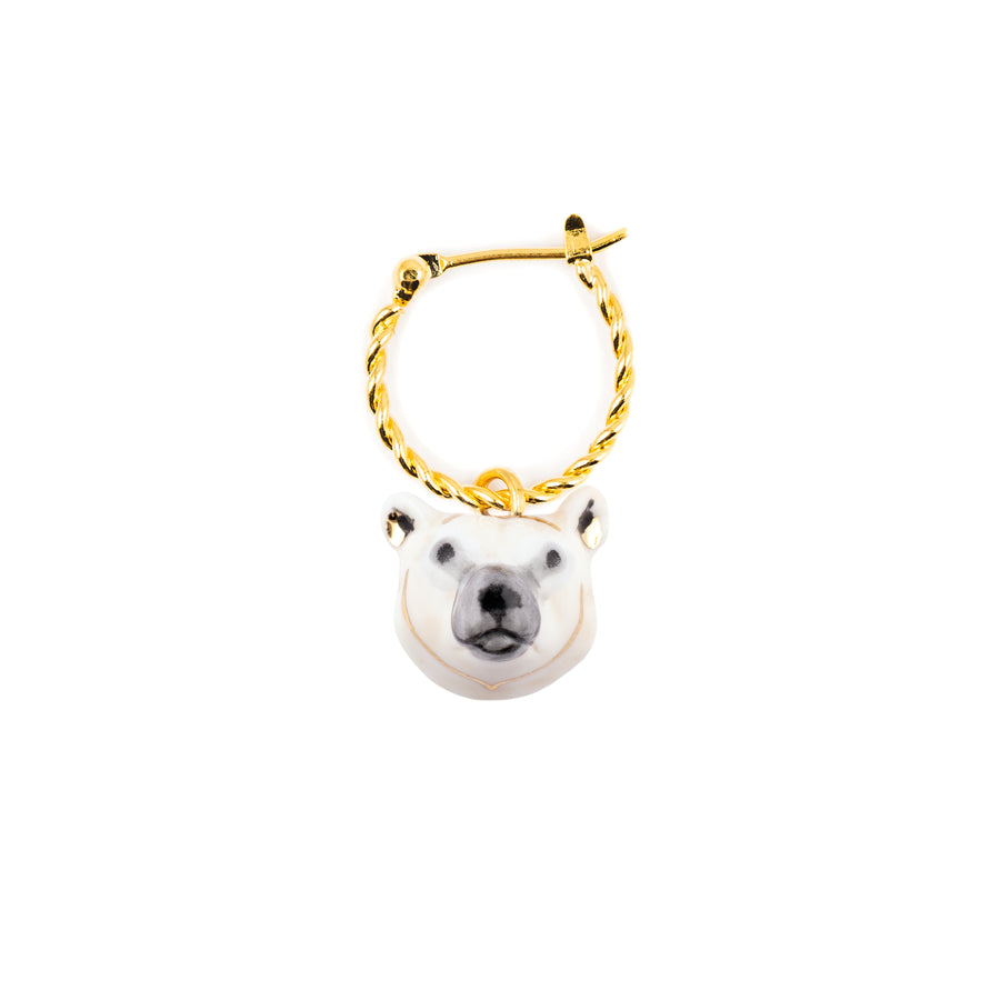 polar bear mini hoop - Nach Bijoux