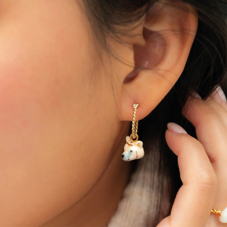 polar bear mini hoop - Nach Bijoux