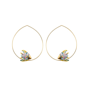 rainbow fish small hoops - Nach Bijoux