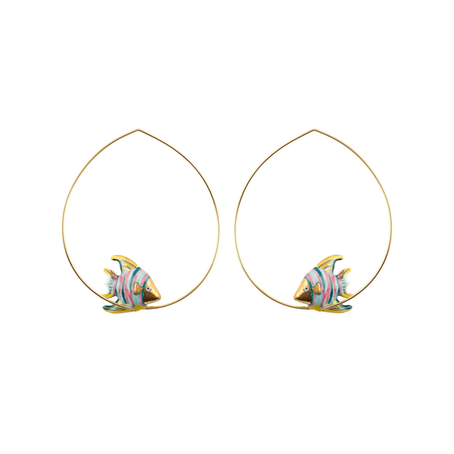 rainbow fish small hoops - Nach Bijoux