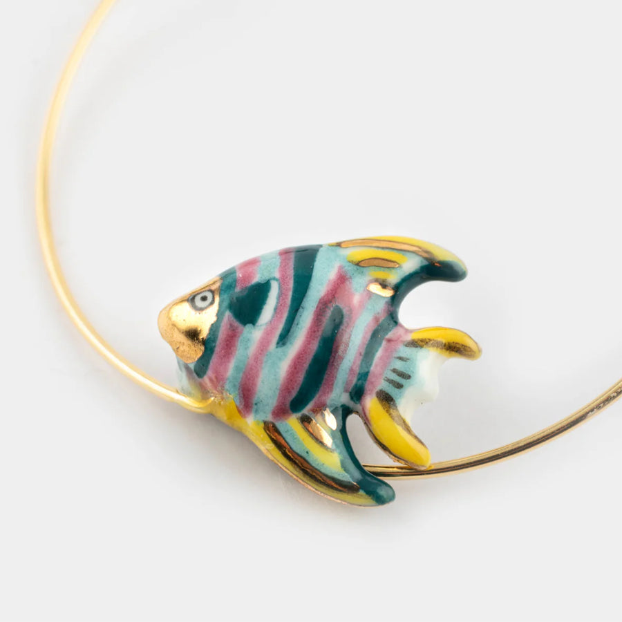 rainbow fish small hoops - Nach Bijoux