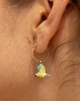 blue warbler mini hoop - Nach Bijoux