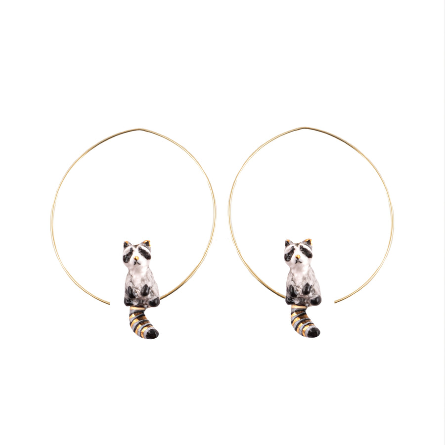Raccoon small hoops - Nach Bijoux
