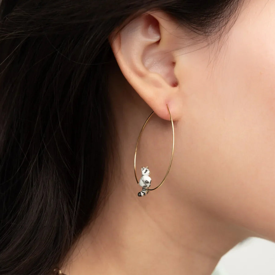 Raccoon small hoops - Nach Bijoux