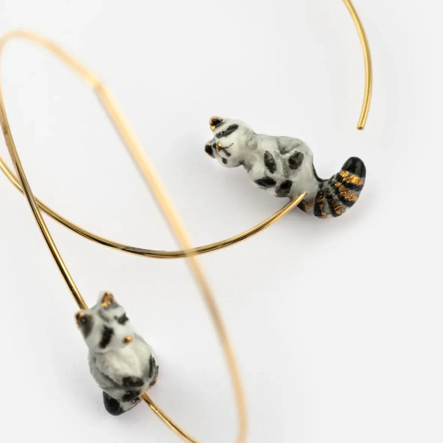 Raccoon small hoops - Nach Bijoux