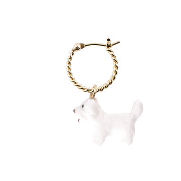 Coton de Tulear mini hoop - Nach Bijoux