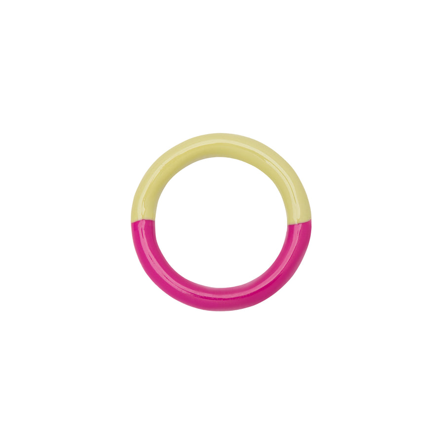Double Color Ring - Plum/Silk Light Green