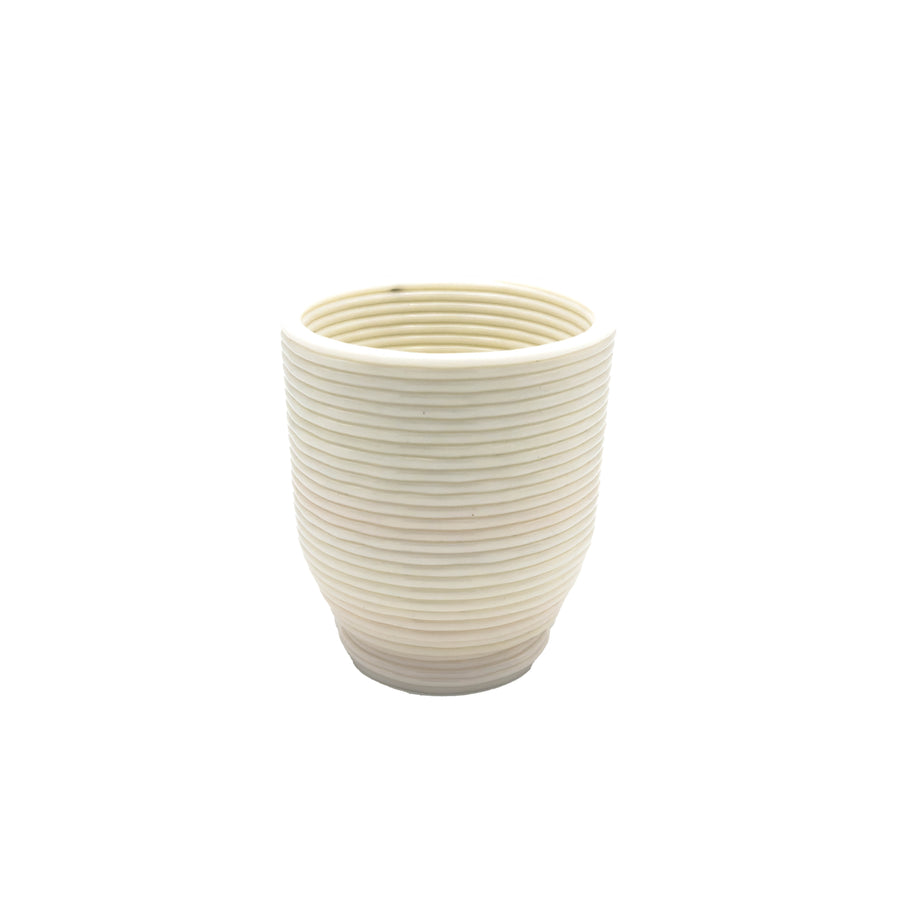 Hvítur Flora Pot - Plastplan