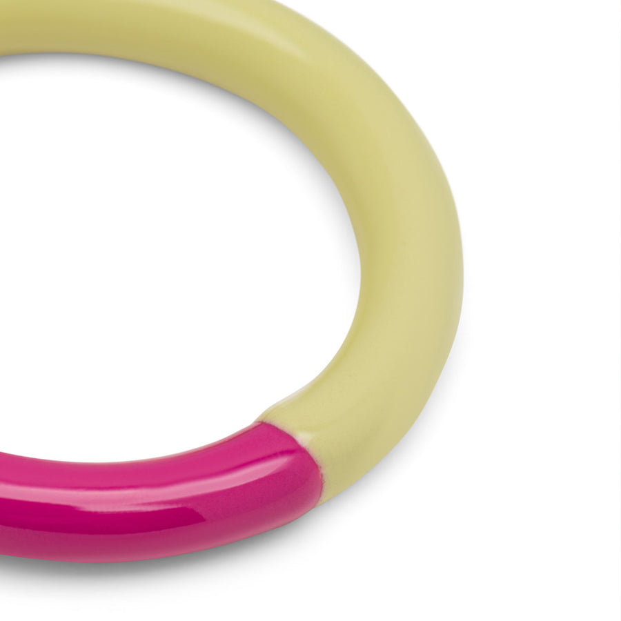 Double Color Ring - Plum/Silk Light Green
