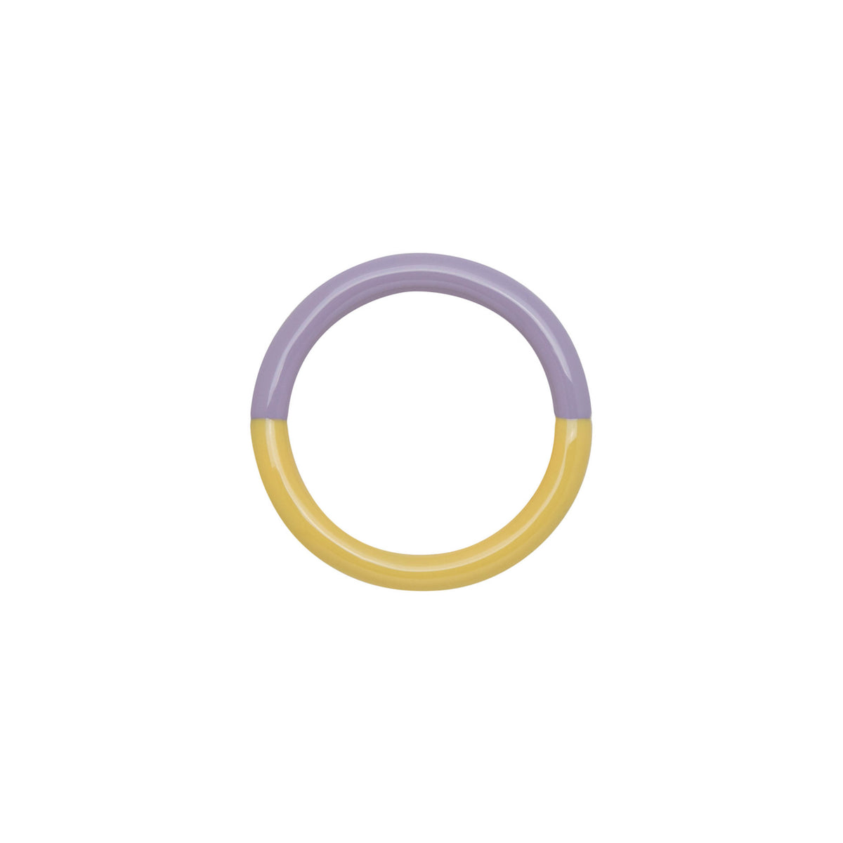 Double Color Ring - Bright Yellow/Lavender