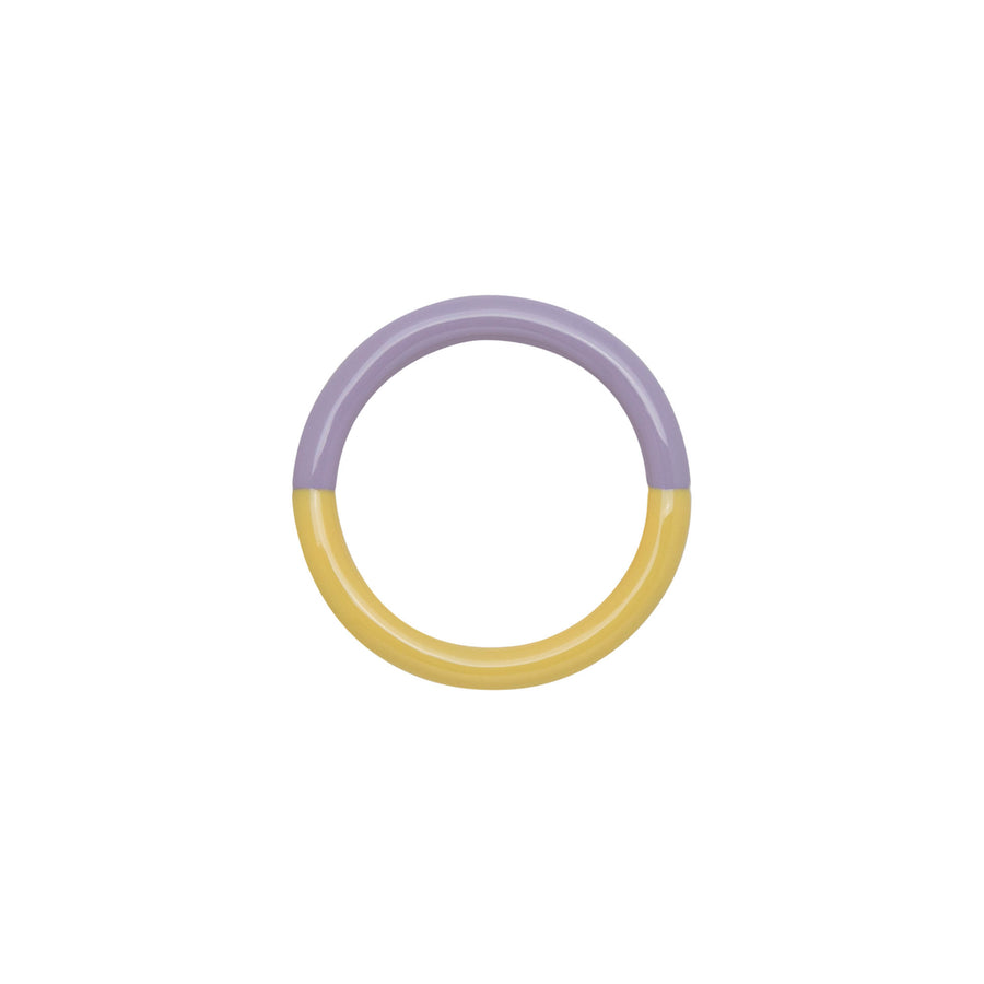 Double Color Ring - Bright Yellow/Lavender