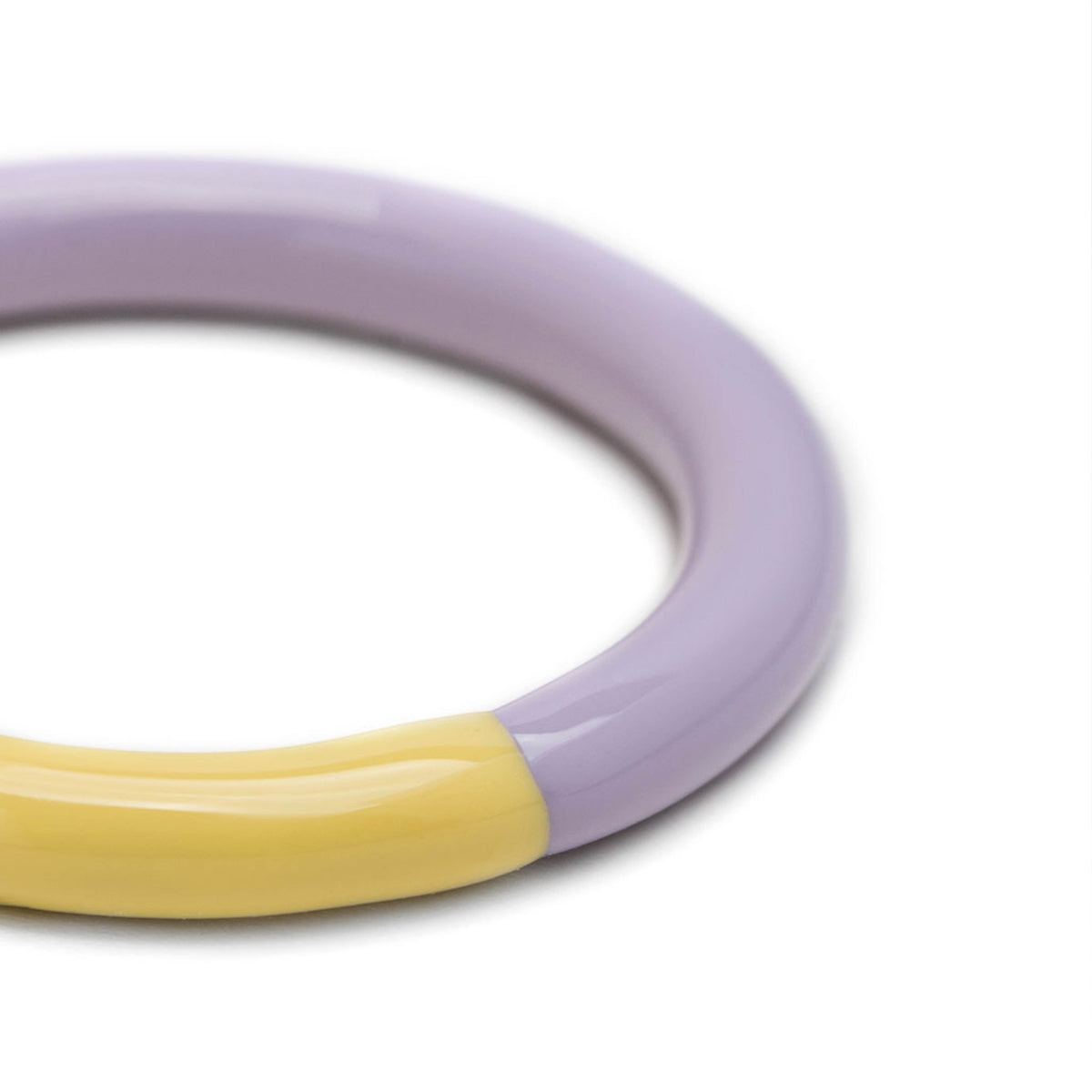 Double Color Ring - Bright Yellow/Lavender