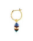 Blue feather mini hoop - Nach Bijoux