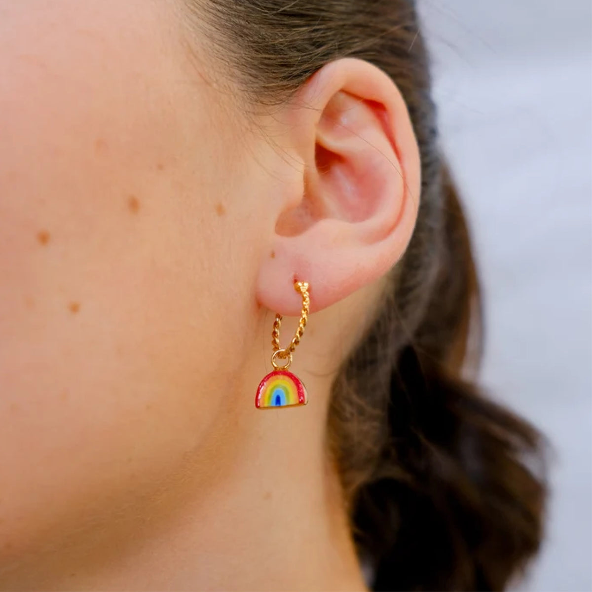 Mini rainbow mini hoop - Nach Bijoux