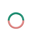 Double Color Ring - Light Green/Burnt Coral