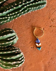 Blue feather mini hoop - Nach Bijoux