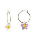 Two-tone floral hoop - Nach Bijoux