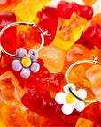 Two-tone floral hoop - Nach Bijoux
