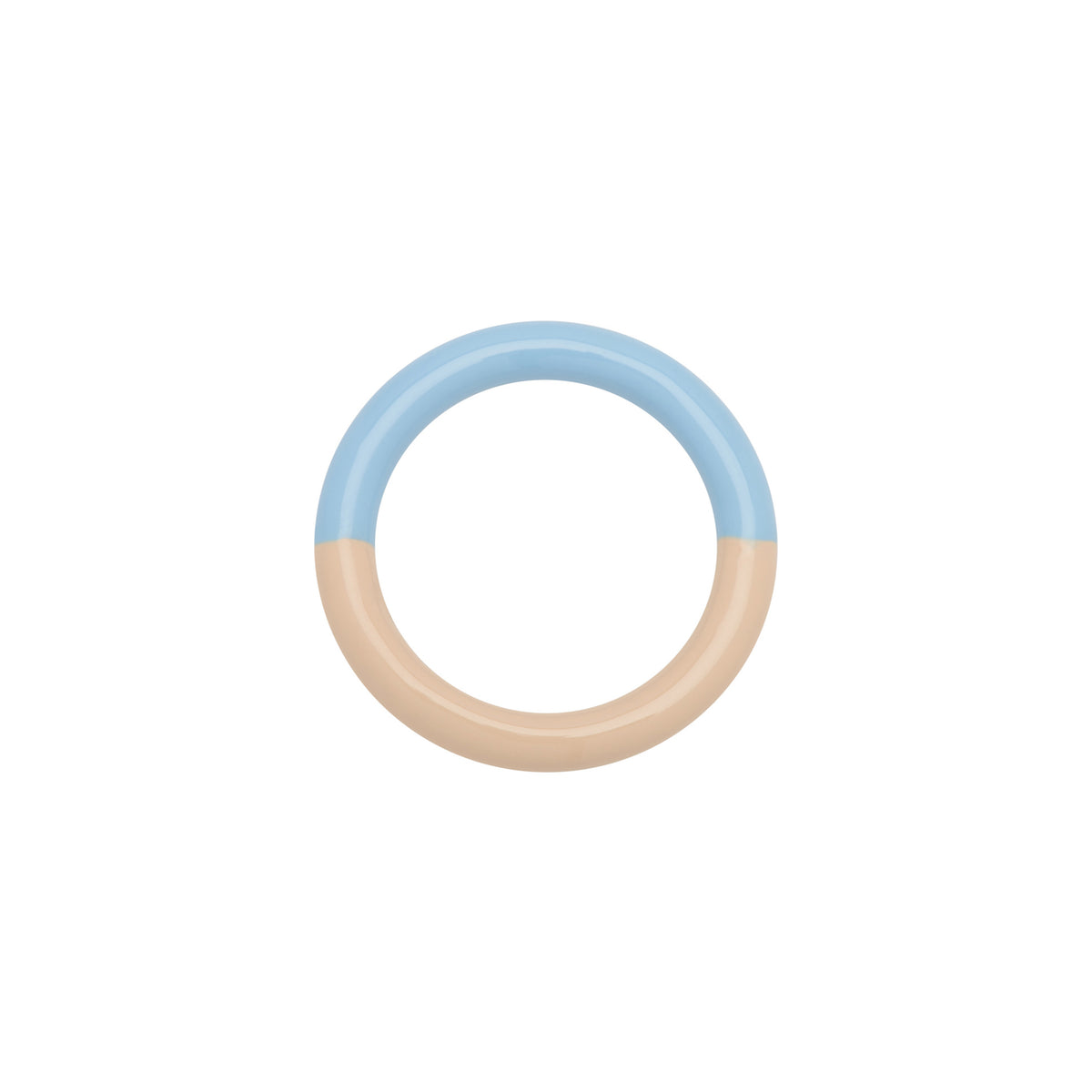 Double Color Ring - Light Blue/Buttercream