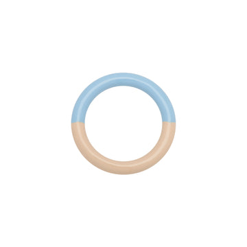 Double Color Ring - Light Blue/Buttercream