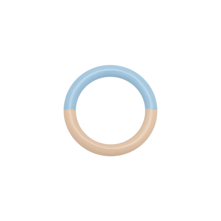 Double Color Ring - Light Blue/Buttercream